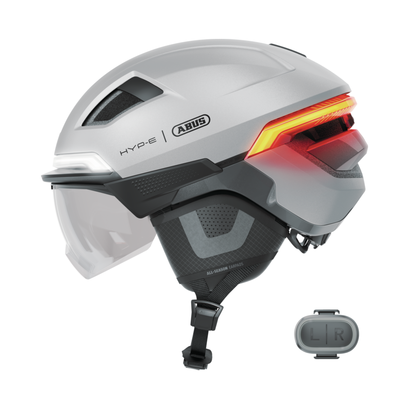 CASQUE ABUS HYP-E ACE GLEAM SILVER| Accessoires et équipements pour vélo