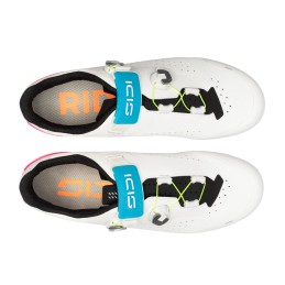 CHAUSSURES SIDI GENIUS X WYVE WHITE FLUO 2025 | Accessoires et équipements pour vélo