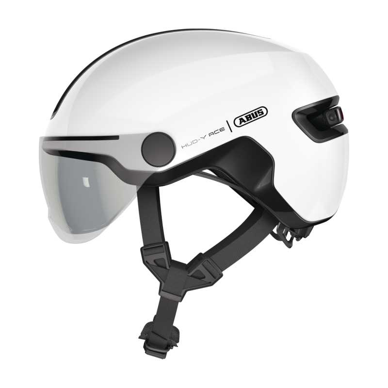 CASQUE ABUS HUD-Y ACE SHINNY WHITE| Accessoires et équipements ...