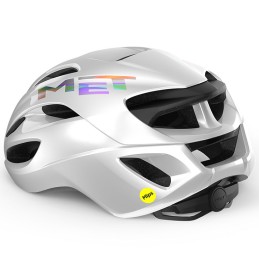CASQUE MET RIVALE MIPS BLANC HOLOGRAPHIQUE| Accessoires et équipements pour vélo