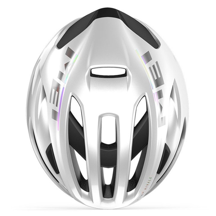 CASQUE MET RIVALE MIPS BLANC HOLOGRAPHIQUE| Accessoires et équipements pour vélo