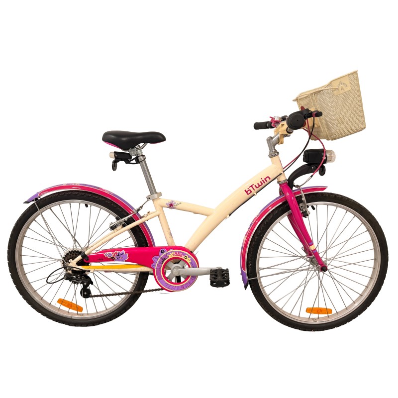 VELO ENFANT B'TWIN 24" ROSE/BLANC  | Accessoires et équipements pour vélo