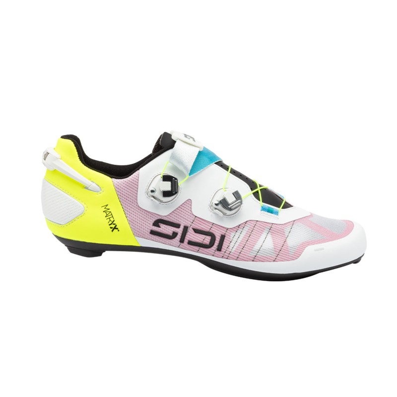 CHAUSSURES SIDI WIRE 3 BLANC JAUNE FLUO| Accessoires et équipements pour vélo