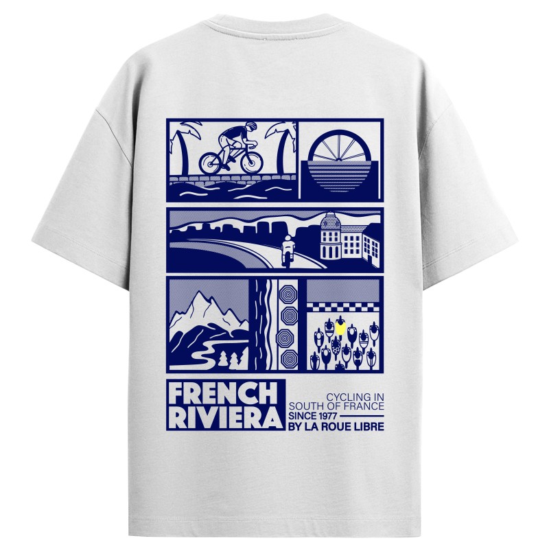 T-SHIRT BLANC FRENCH RIVIERA BY LA ROUE LIBRE | Accessoires et équipement...