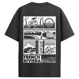 T-SHIRT NOIR FRENCH RIVIERA BY LA ROUE LIBRE | Accessoires et équipement...