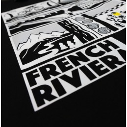 T-SHIRT NOIR FRENCH RIVIERA BY LA ROUE LIBRE | Accessoires et équipement...