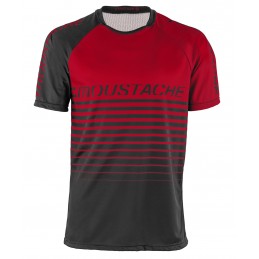 MAILLOT MOUSTACHE MANCHES COURTES ROUGE | Accessoires et équipements...
