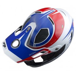 CASQUE URGE DOWN O MATIC RR BLANC ROUGE BLEU | Accessoires et équipements ...